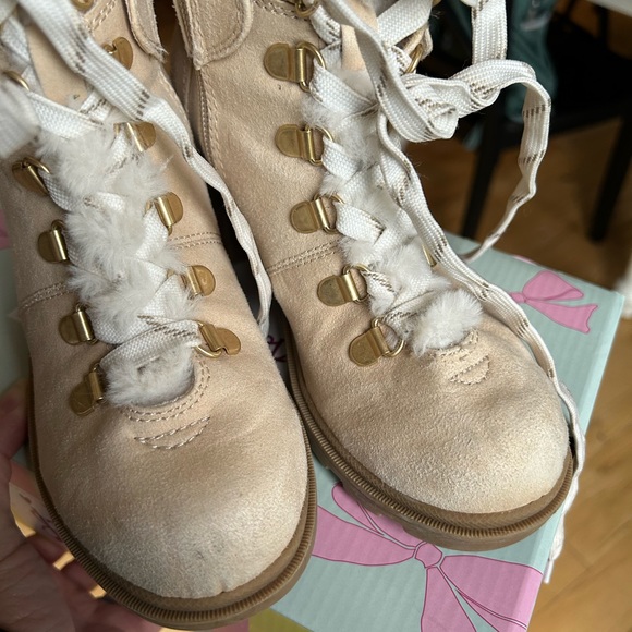 Girls Jelly Pop suede like boots with fur trim size 2m - Picture 6 of 7